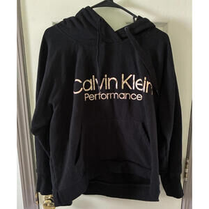 Calvin Klein Performance Hoodie Sweatshirt Women's  Large Black Longsleeve
